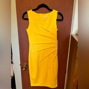 Calvin Klein yellow dress size 2 NWT